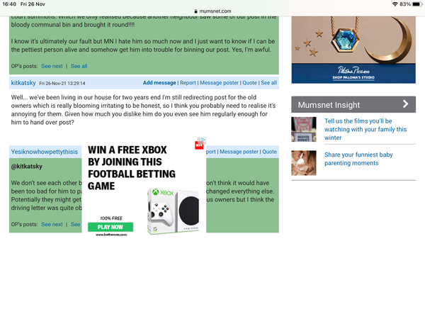 Random ads popping up and covering content