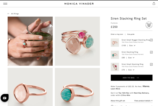 Can someone please pick me a Monica Vinader stacking ring ?