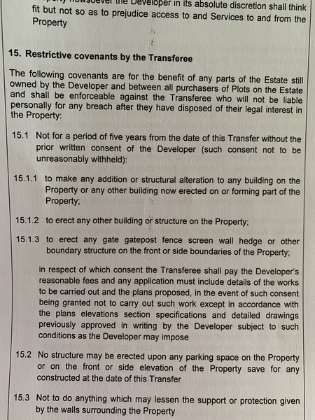 Garage conversion and restrictive covenants