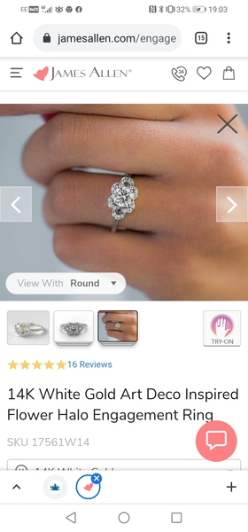 To show me your engagement rings?