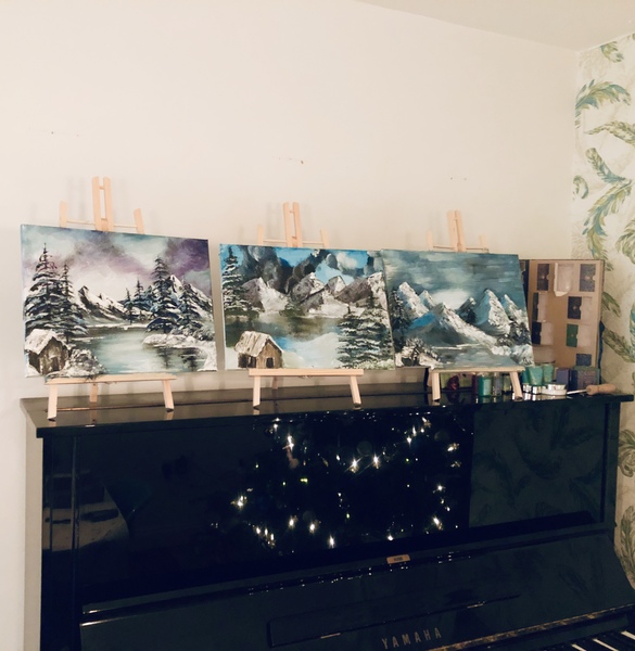 Has anyone ever attempted a Bob Ross-style painting?