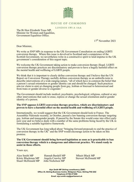 Public consultation on conversion therapy