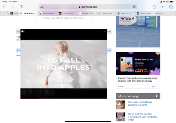 Black sections over text. Advert?