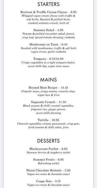Christmas meal with colleagues - which menu would you prefer?