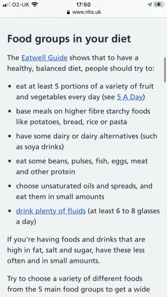 To think the NHS’ dietary advice is wrong?