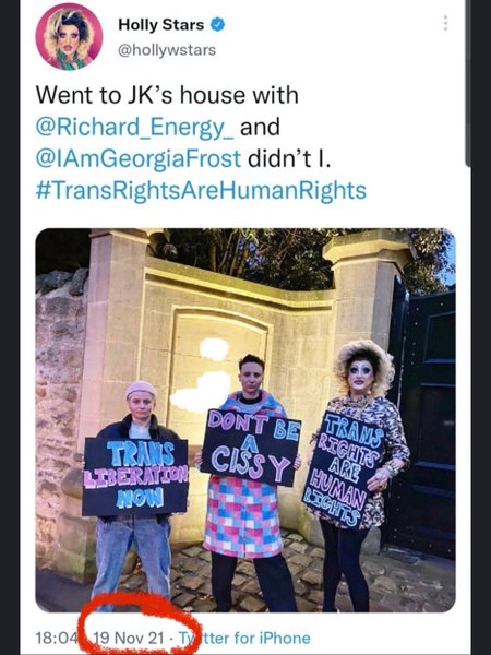 JK Rowling tweeting now about 3 actors who revealed her home address on Twitter
