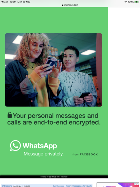 Black sections over text. Advert?