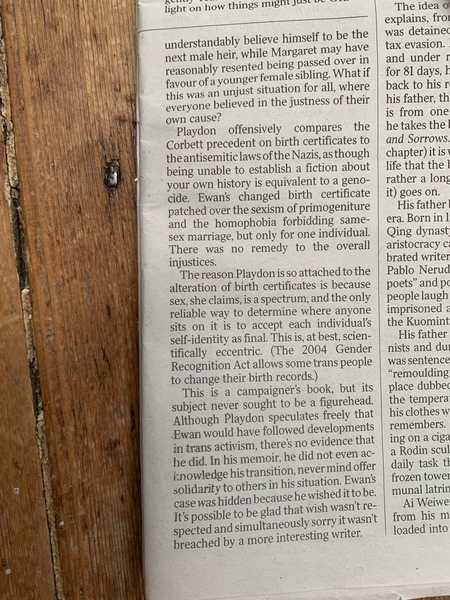 Radio 4 just now (8.47) bonkers conflation of intersex and trans