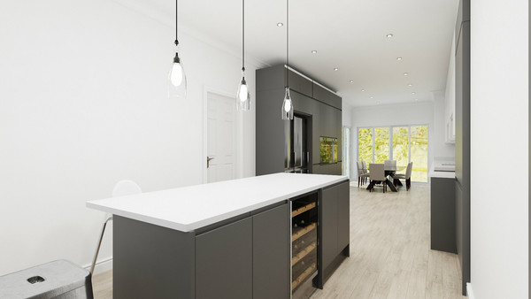 Knocking through a wall to make a kitchen diner