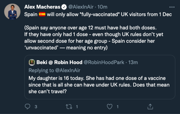 Spain effectively banning UK children from entering country