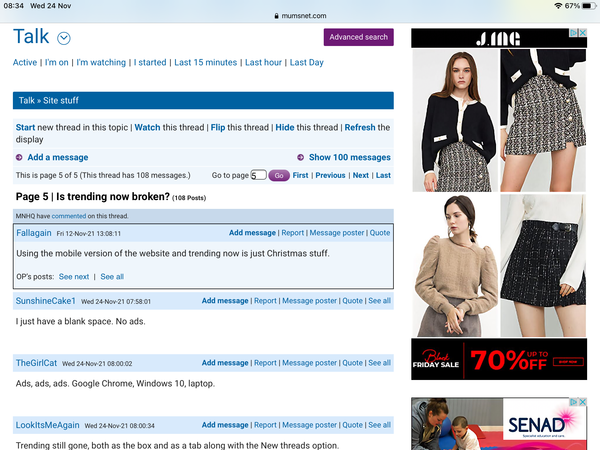 Is trending now broken?