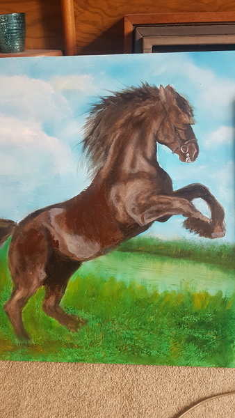 Has anyone ever attempted a Bob Ross-style painting?
