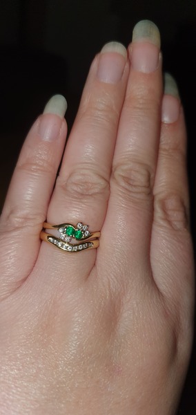 To show me your engagement rings?