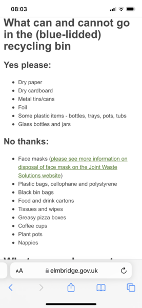To tell you that if you don't wash your recycling...