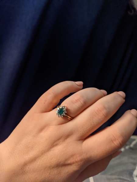 To show me your engagement rings?