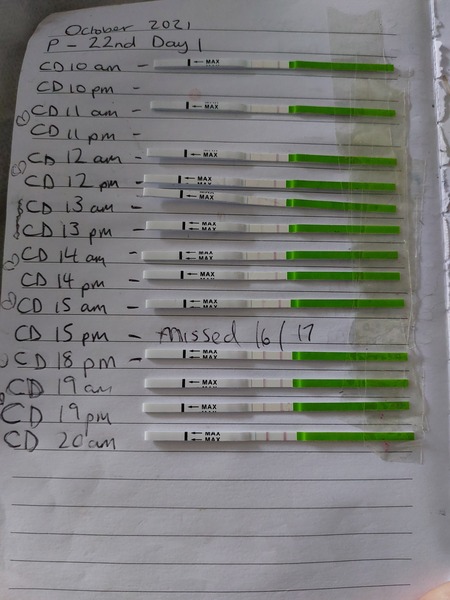 Positive opk a lot later and lasting longer than usual. 😟