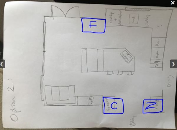 2 kitchen extension layouts - another for critique please!