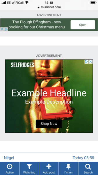 That selfridges ad isn’t ready