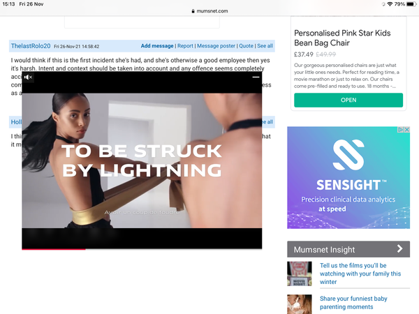 Black sections over text. Advert?