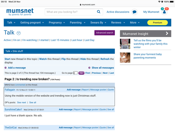 Is trending now broken?