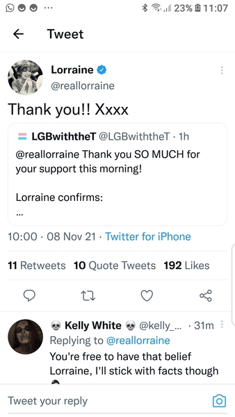 Prof Stock on Lorraine this morning 9.10am