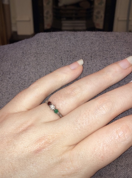 To show me your engagement rings?