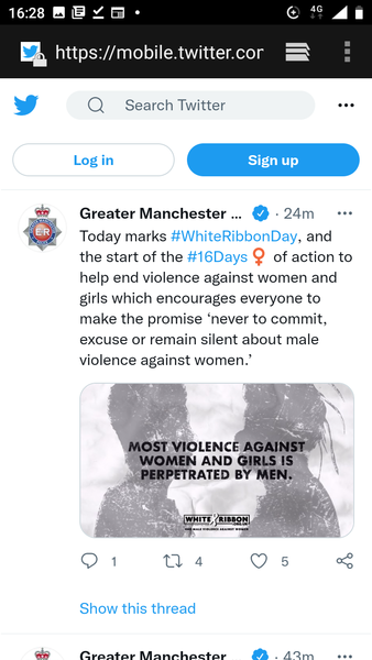 Police forces and social media on International Day for the Elimination of Violence Against Women