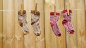 How to hang out socks to dry