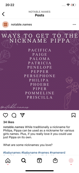 Josephine? Nickname pepper?