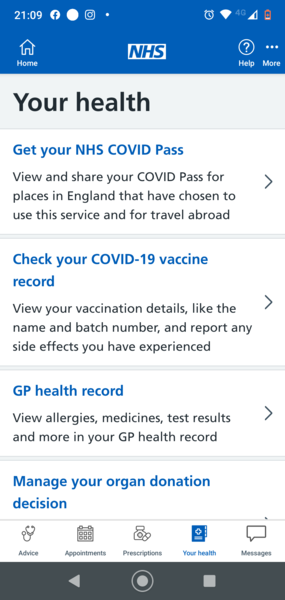 Vaccination card for booster