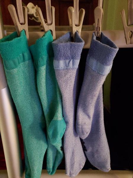 How to hang out socks to dry