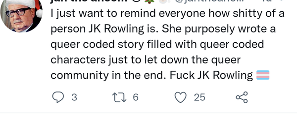 Still profiting off JK Rowling i see
