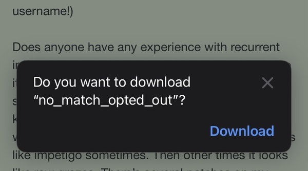 What is «no_match_opted_out»?