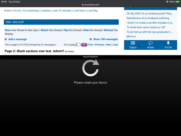 Black sections over text. Advert?