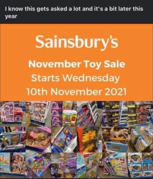 Sainsburys toy sale
