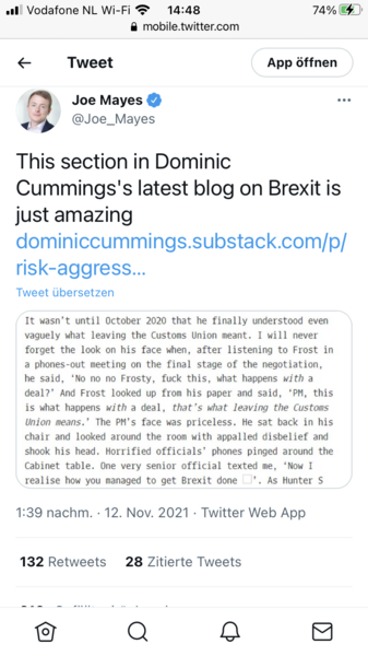 Brexit Megathread Part 3: COP26 and beyond. The Empire is no more.