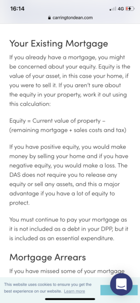 Previous Marital Debt, DAS, Trust Deed
