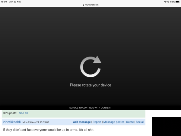 Black sections over text. Advert?