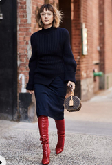 Knee Length Heeled Boots