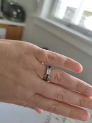 To show me your engagement rings?
