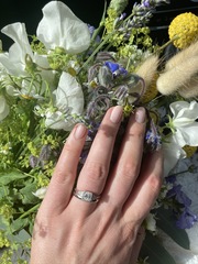 To show me your engagement rings?