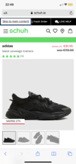 Stylish black trainers for walking - in Black Friday sales?