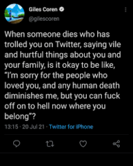 AIBU to feel really annoyed after seeing the trailer for Giles Coren’s new series on BBC2