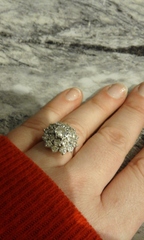To show me your engagement rings?