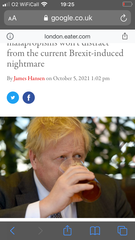 To think Gove spiked Johnson’s drink today