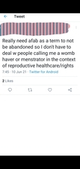 Anti trans for asking not to conflate sex with gender?