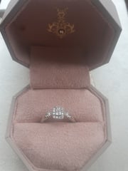 To show me your engagement rings?