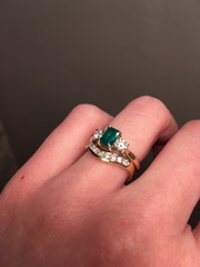 To show me your engagement rings?