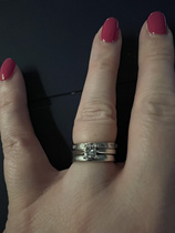 To show me your engagement rings?