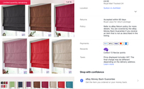 Long Drop Roman Blind